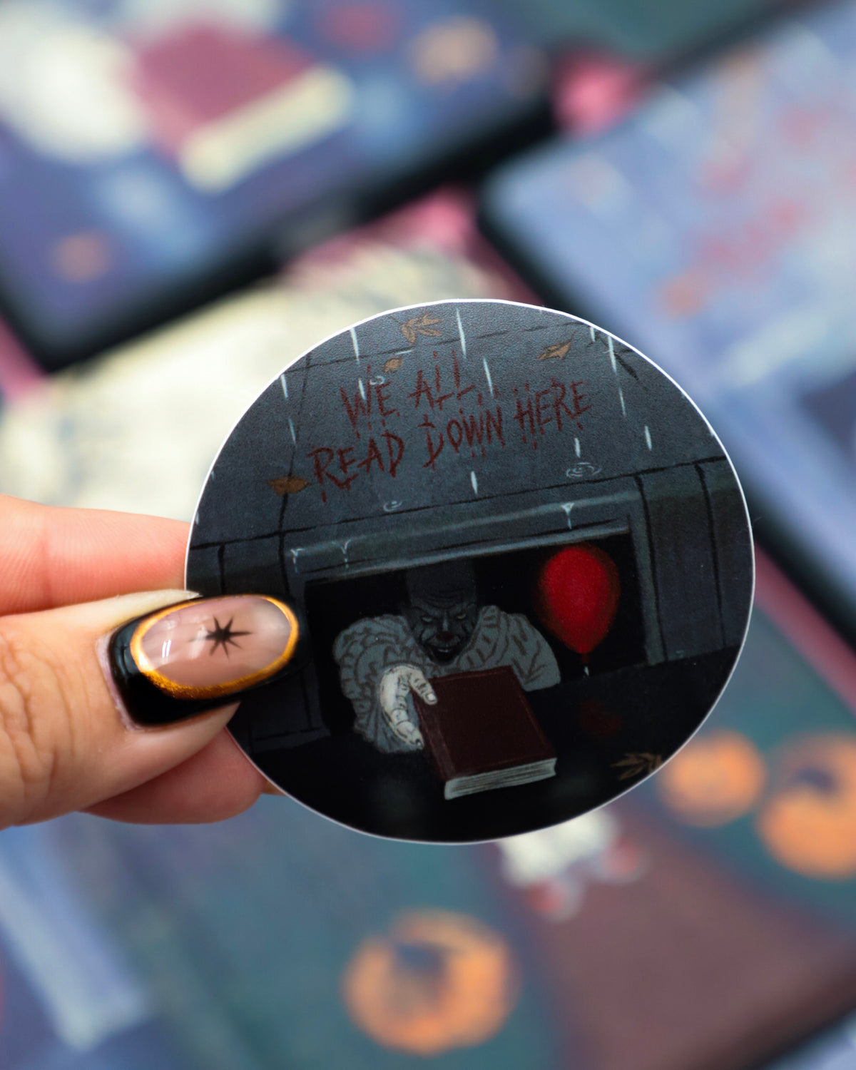 We All Read Down Here Sticker
