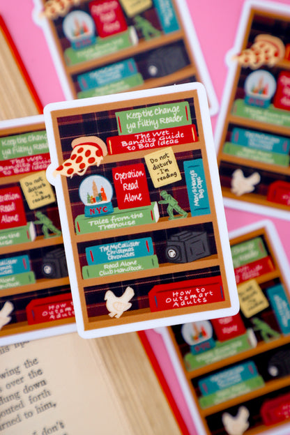 Kevin's Bookshelf Sticker