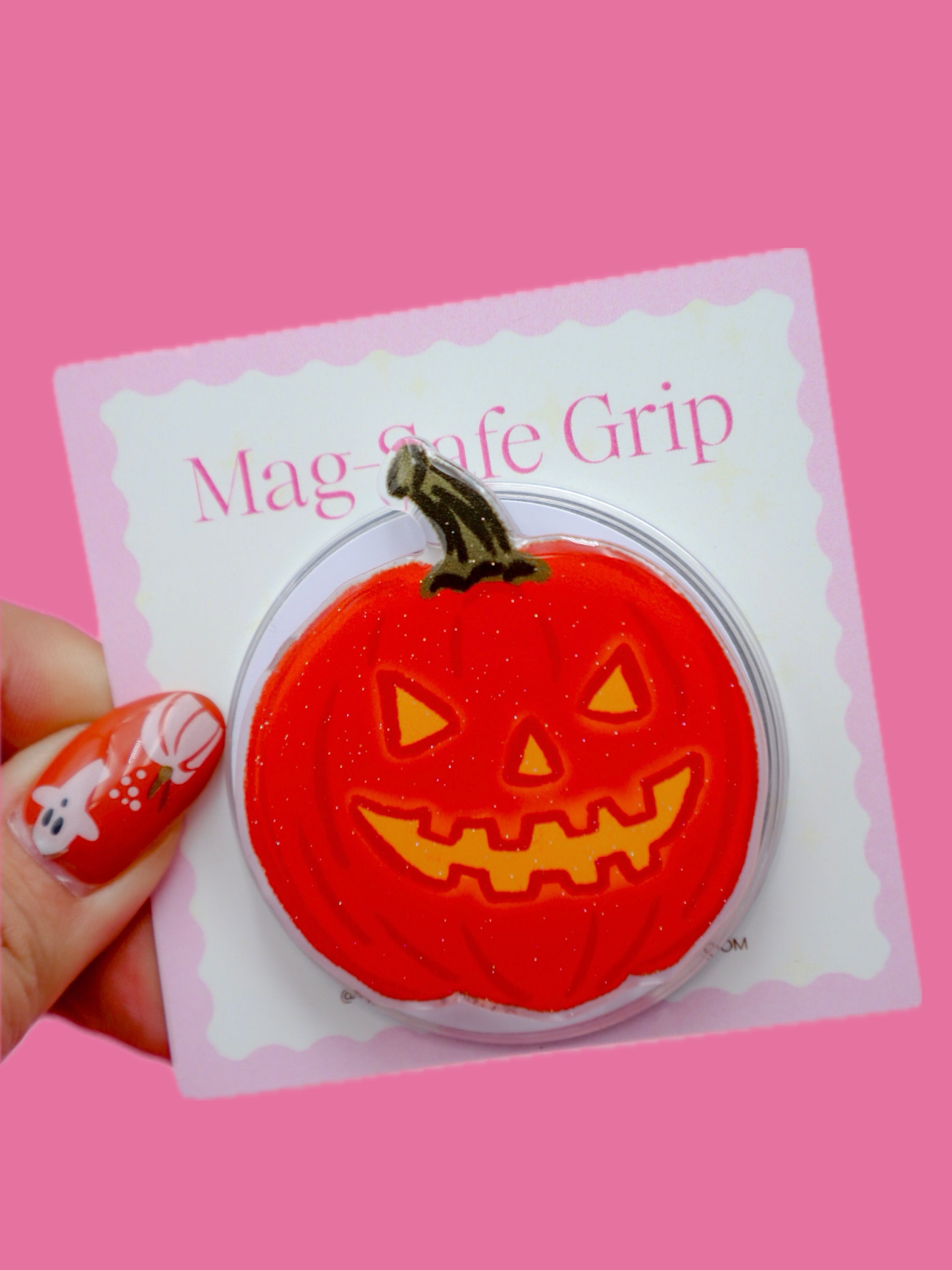 Pumpkin Head MagSafe Phone Grip