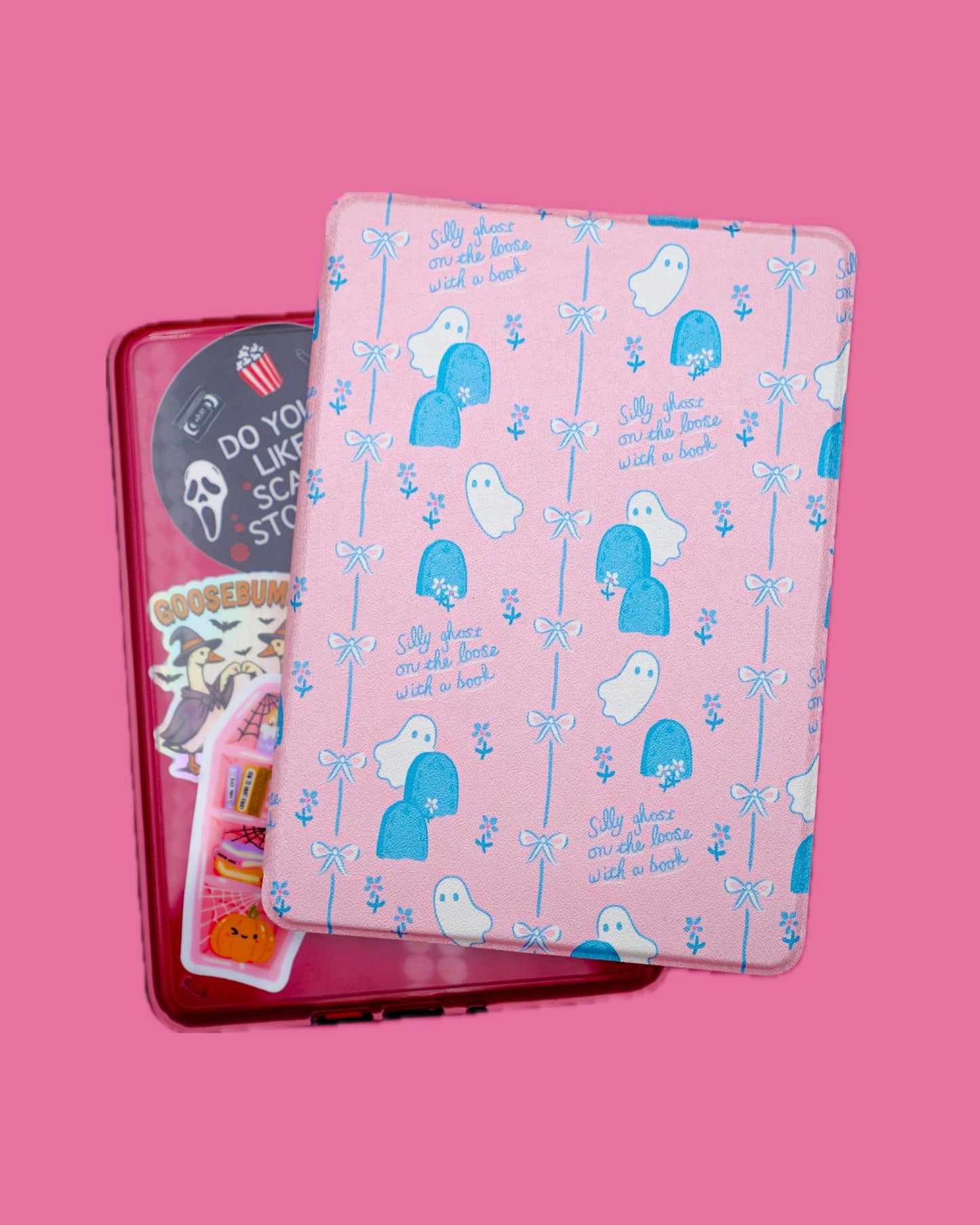 Silly Ghost on the Loose Clear Back Kindle Case