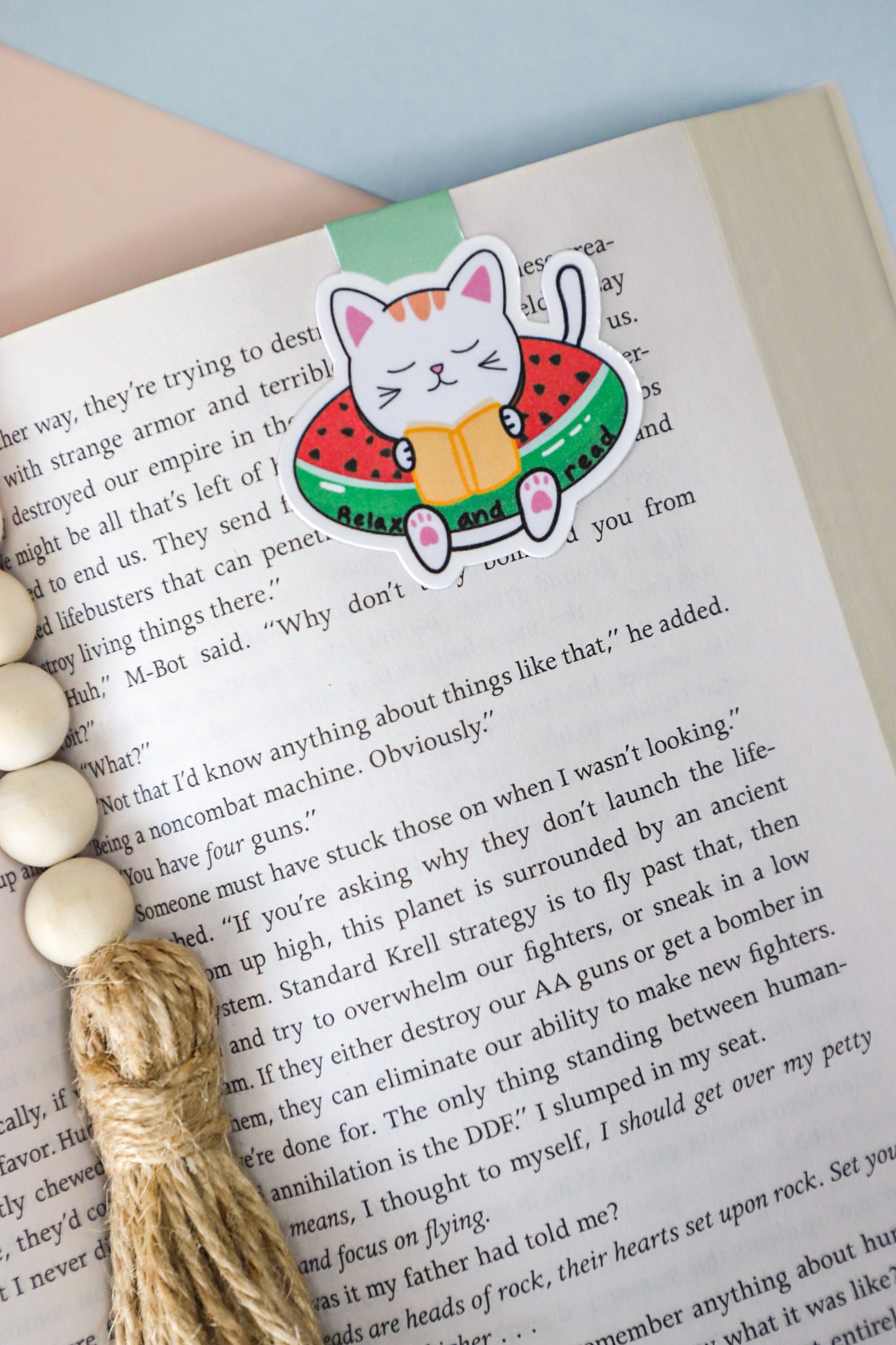 Relax and Read Magnetic Bookmark