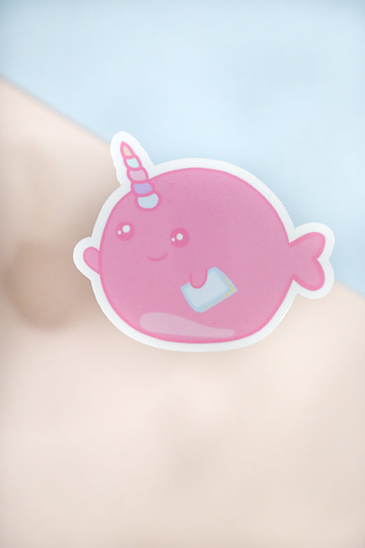 Pink Narwhal Sticker