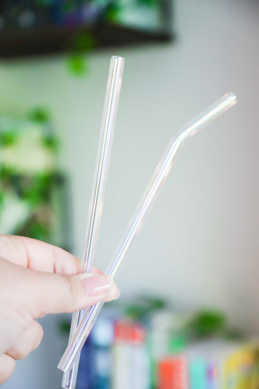 Iridescent Glass Straw