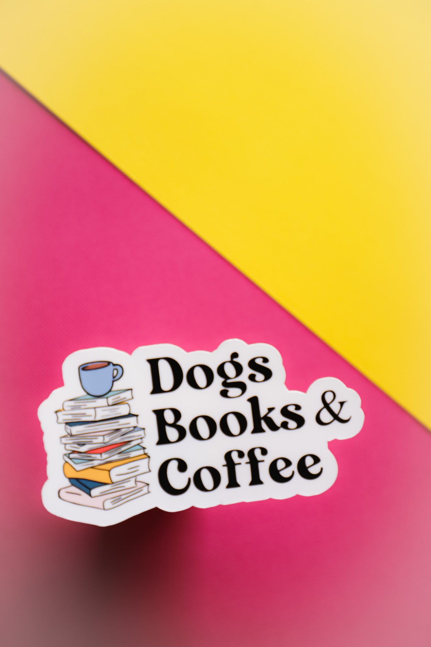 Dogs, Books, & Coffee Sticker