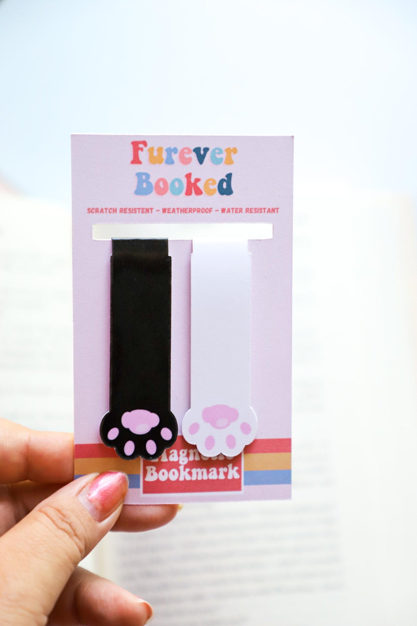 Cat Paw Duo Magnetic Bookmarks