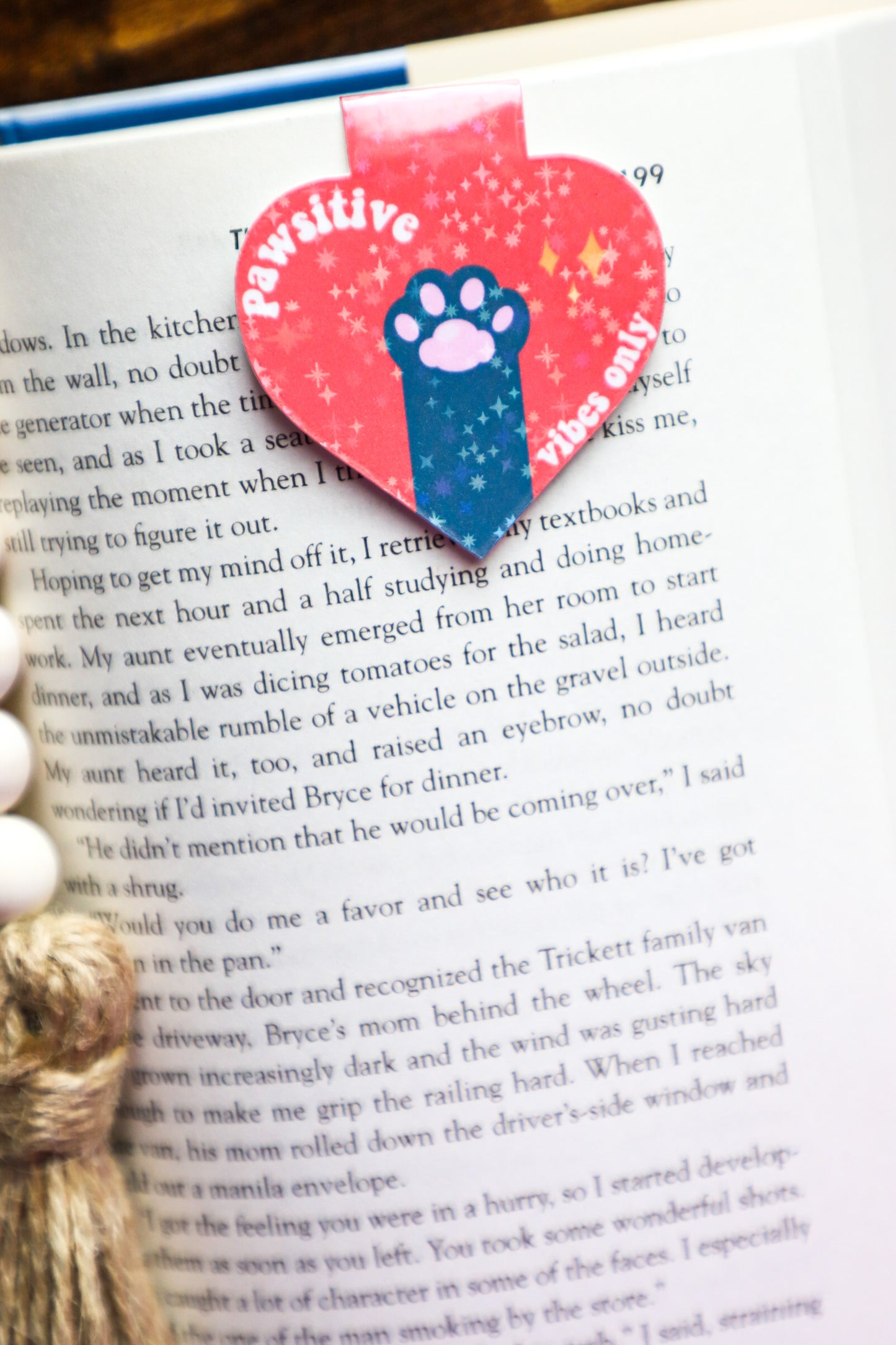 Pawsitive Vibes Only Magnetic Bookmark