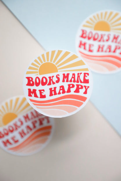 Books Make Me Happy Sticker
