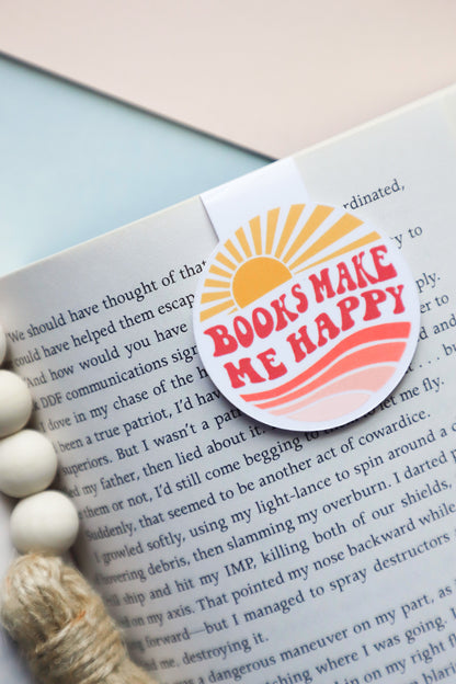 Books Make Me Happy Magnetic Bookmark