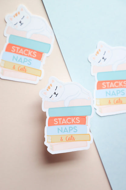 Stacks Naps & Cats Sticker