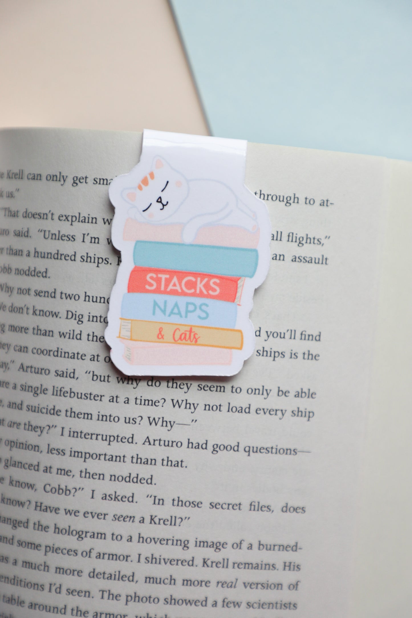 Stacks Naps & Cats Magnetic Bookmark