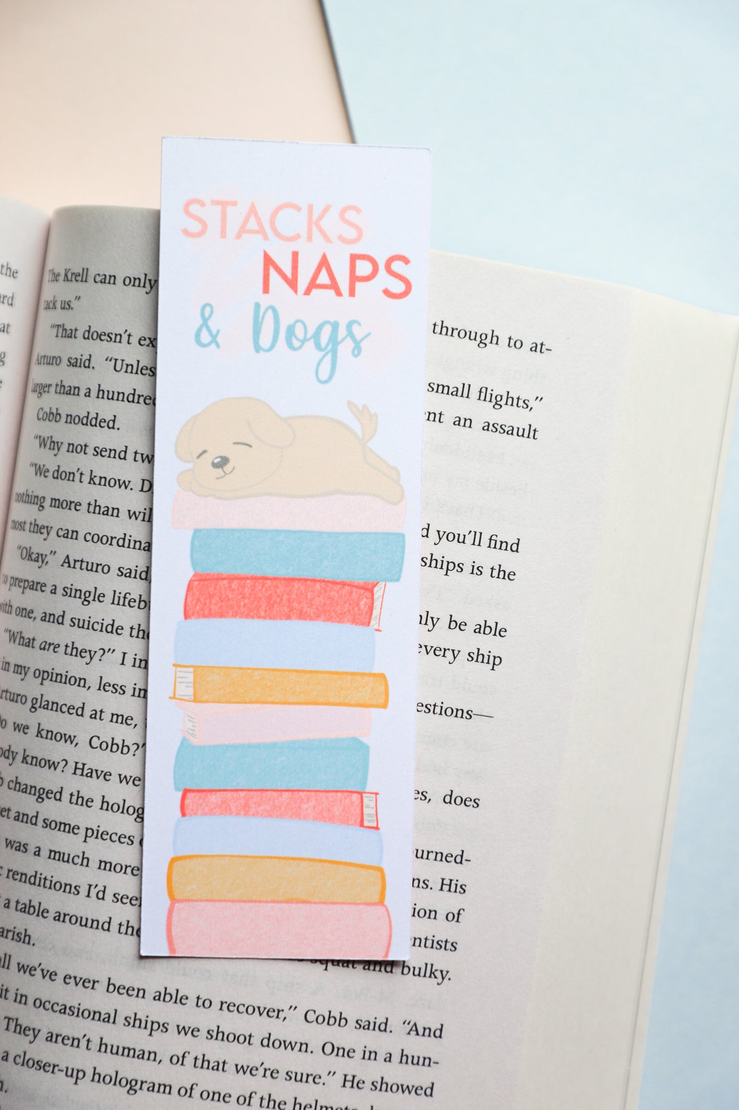 Stacks Naps & Dogs Bookmark