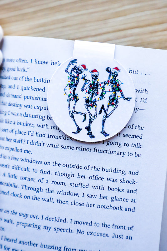 Skeleton Christmas Holographic Magnetic Bookmark