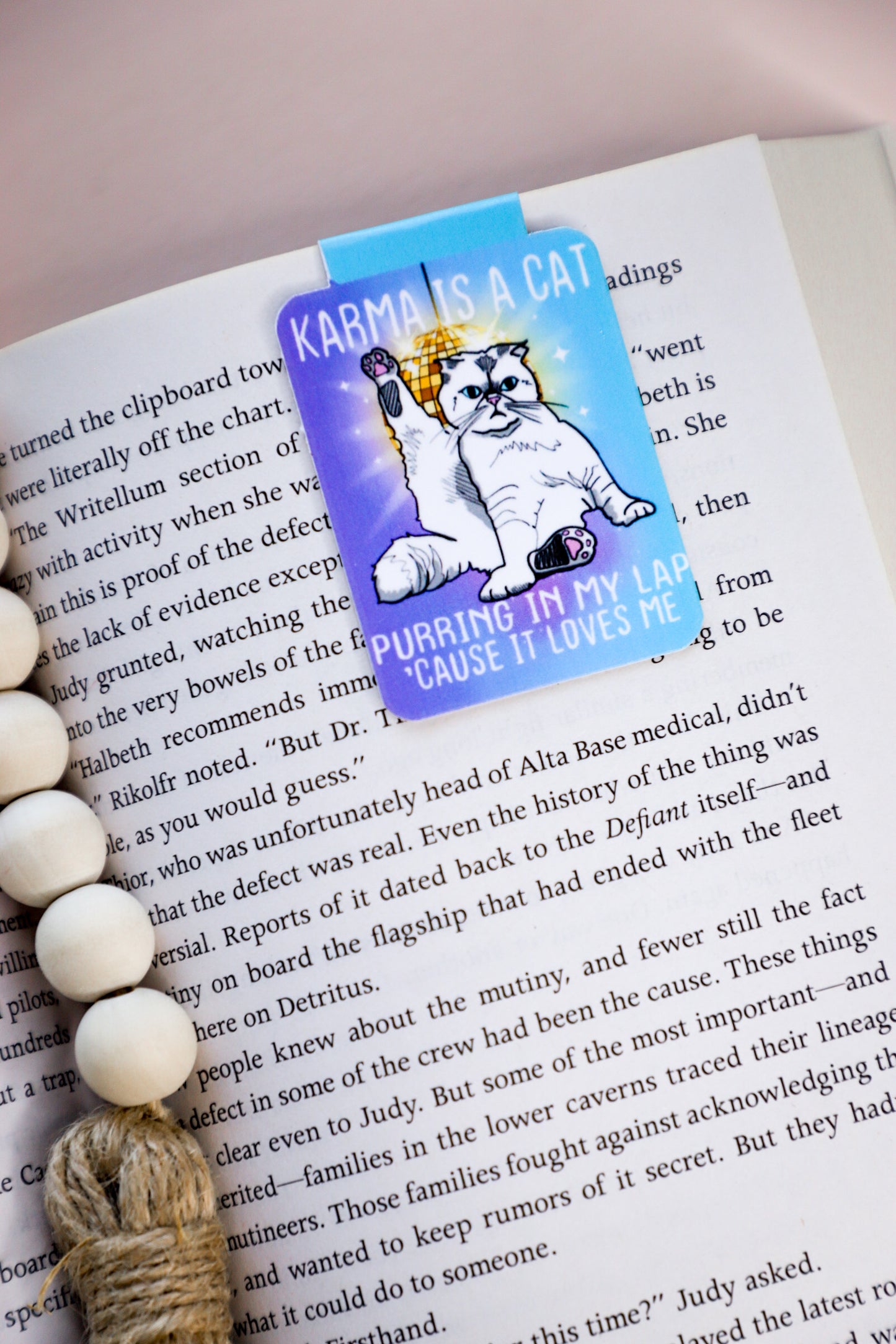 Karma Is A Cat Magnetic Bookmark