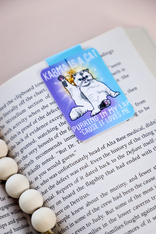Karma Is A Cat Magnetic Bookmark