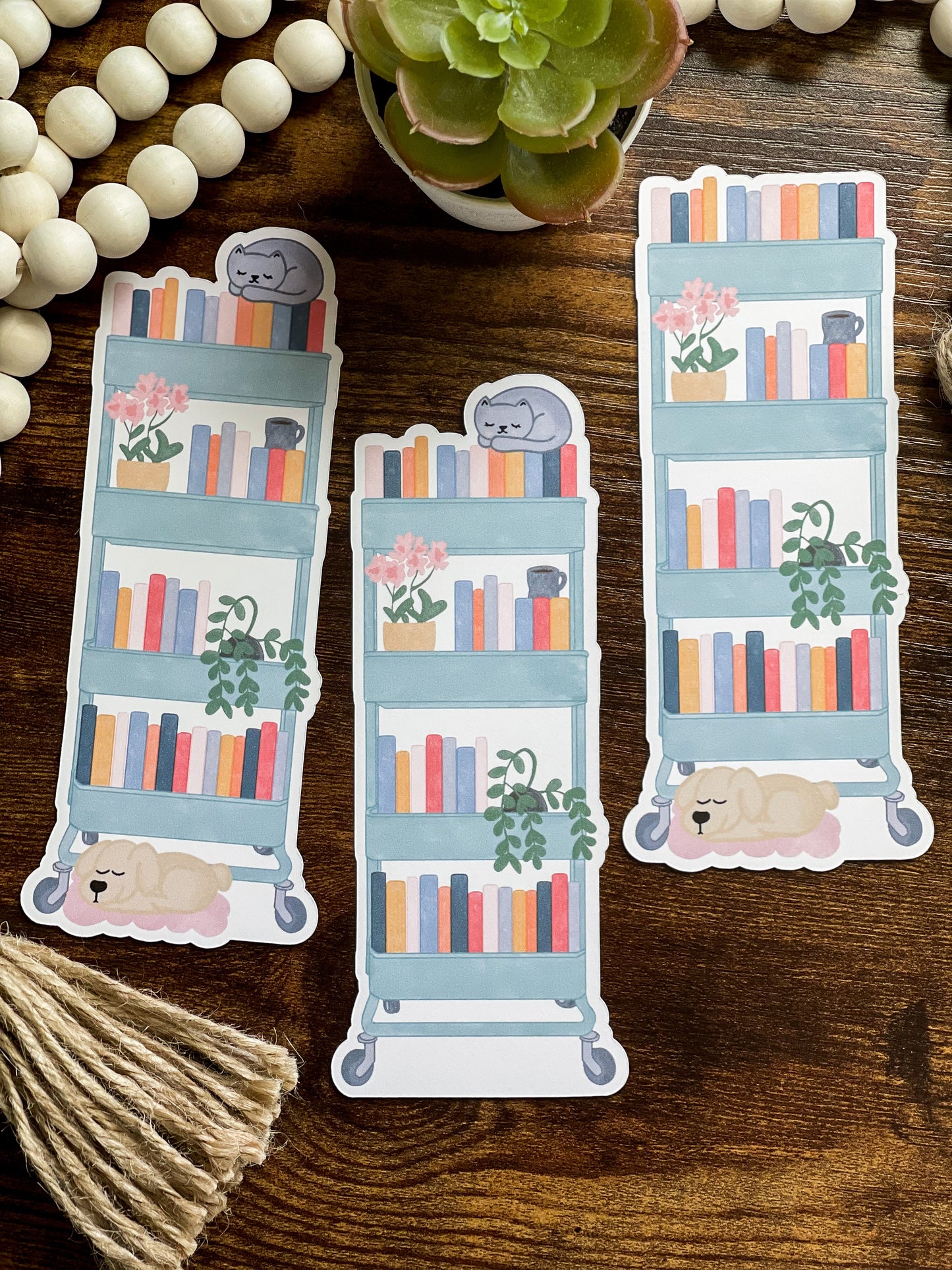 Book Cart Bookmark - 3 options