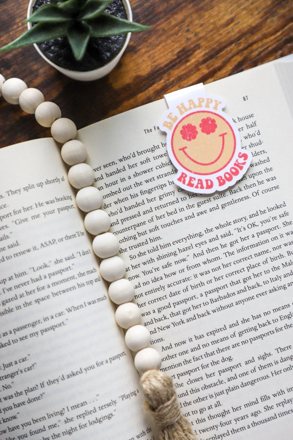 Be Happy Read Books Magnetic Bookmark