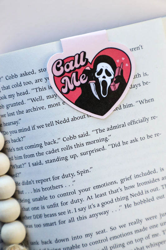 Ghost Face Call Me Magnetic Bookmark