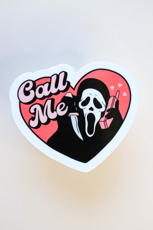 Ghost Face Call Me Sticker
