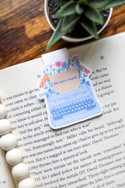 One More Chapter Typewriter Magnetic Bookmark