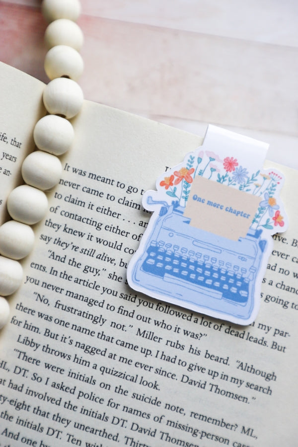 One More Chapter Typewriter Magnetic Bookmark